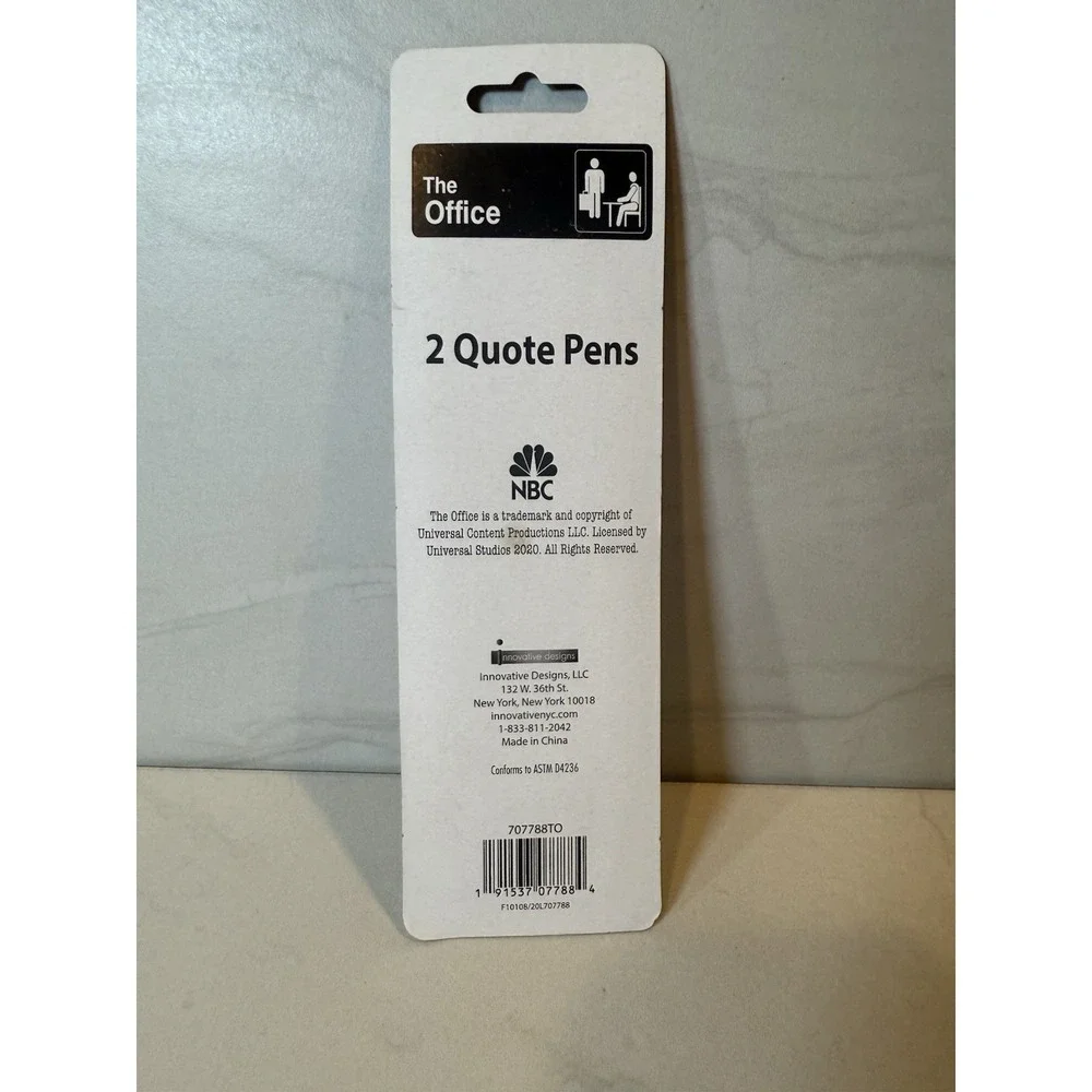 The Office NBC Quote Pens‎ Set of 2 New In Box